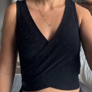 Abercrombie & Fitch Black Wrap Tank Top